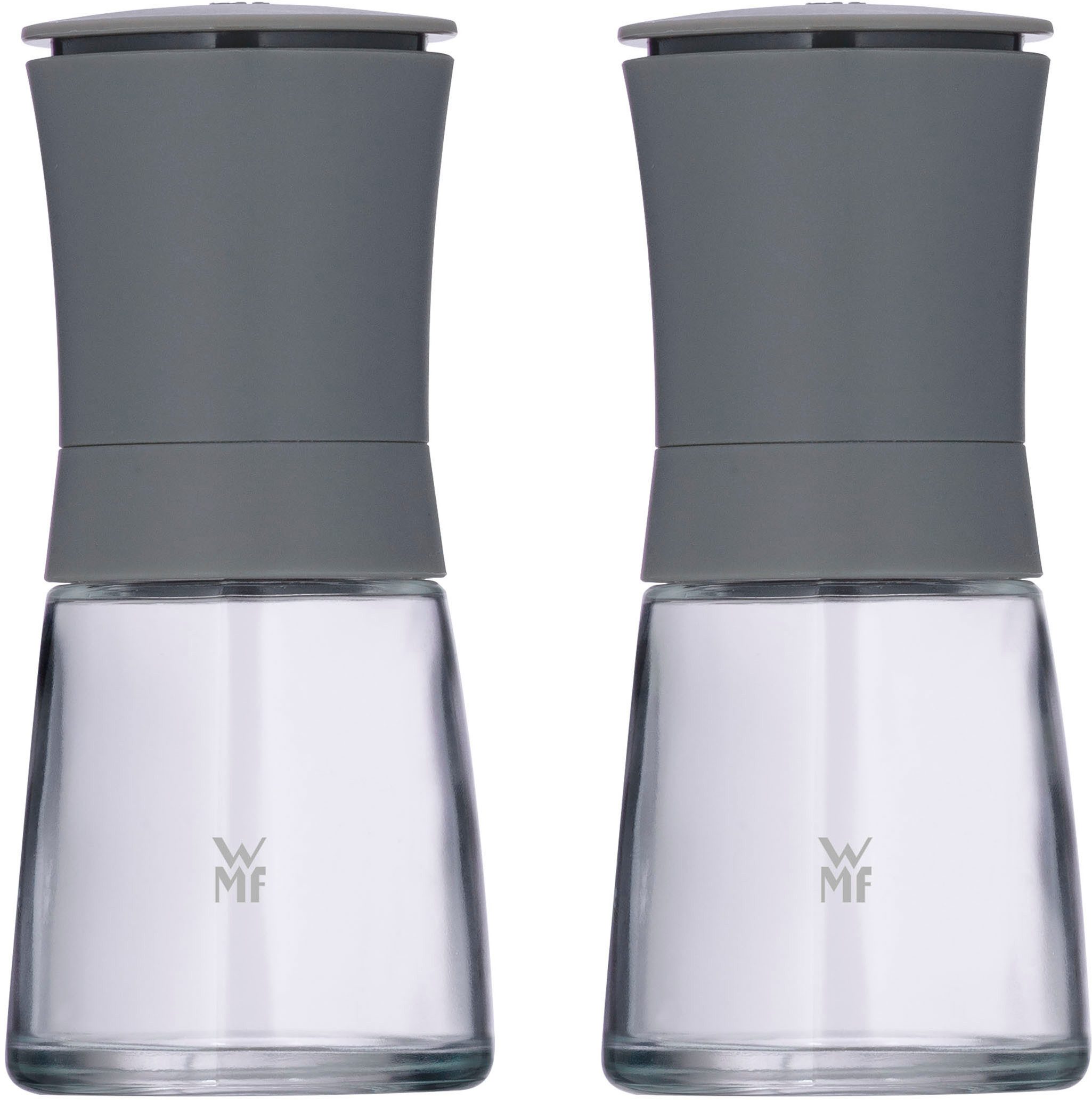 WMF Gewürzmühle Trend manuell, 2-tlg. Set, Keramik-Mahlwerk, aromadicht, Mahlstärken-Einstellung