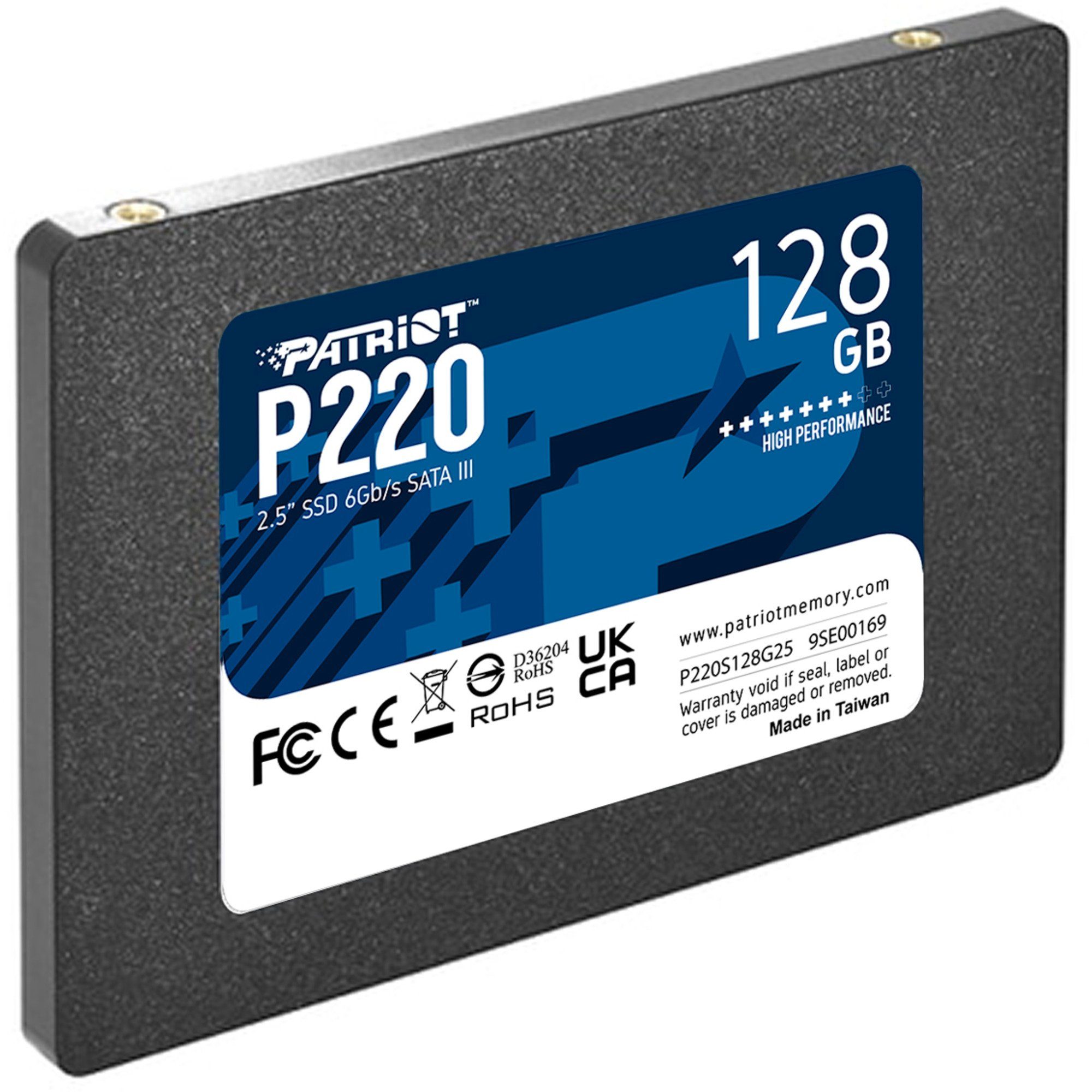 Patriot Patriot P220 128 GB, SSD, (SATA III 6 Gb/s, 2,5) interne SSD (128 GB)