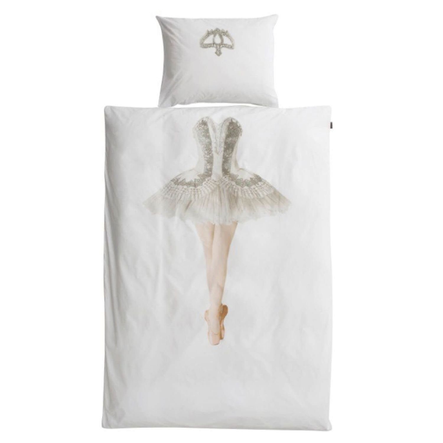 Snurk Kinderbettwäsche Ballerina, Perkal, 2 teilig, Tänzerin, Spitzenkleid, Corsage