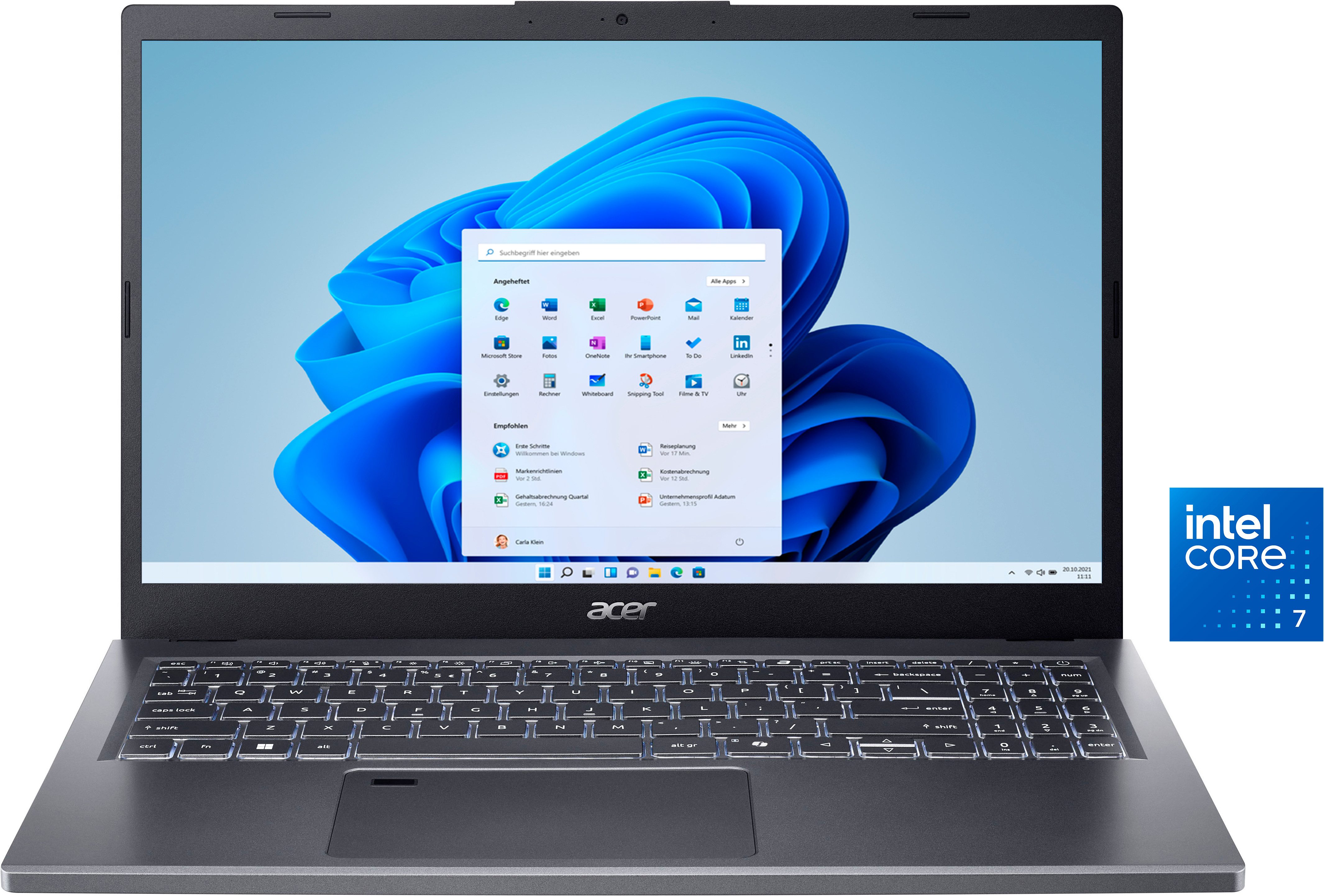 Acer A15-51M-76BT Notebook (39,62 cm/15,6 Zoll, Intel Core 7 150U, Intel Graphics, 1000 GB SSD)