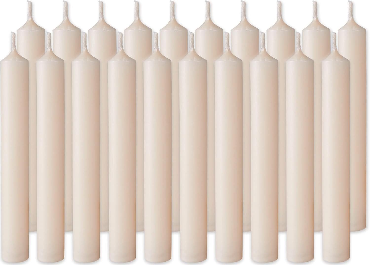 BRUBAKER Spitzkerze 20er Pack Geburtstagskerzen Blassgold 9,5 cm - Geburtstag Spitzkerzen (für Geburtstag, Magie, Rituale, 20-tlg., oder Partydekoration), Dekokerzen mit 1,25 cm Durchmesser - Stabkerzen Leuchterkerzen