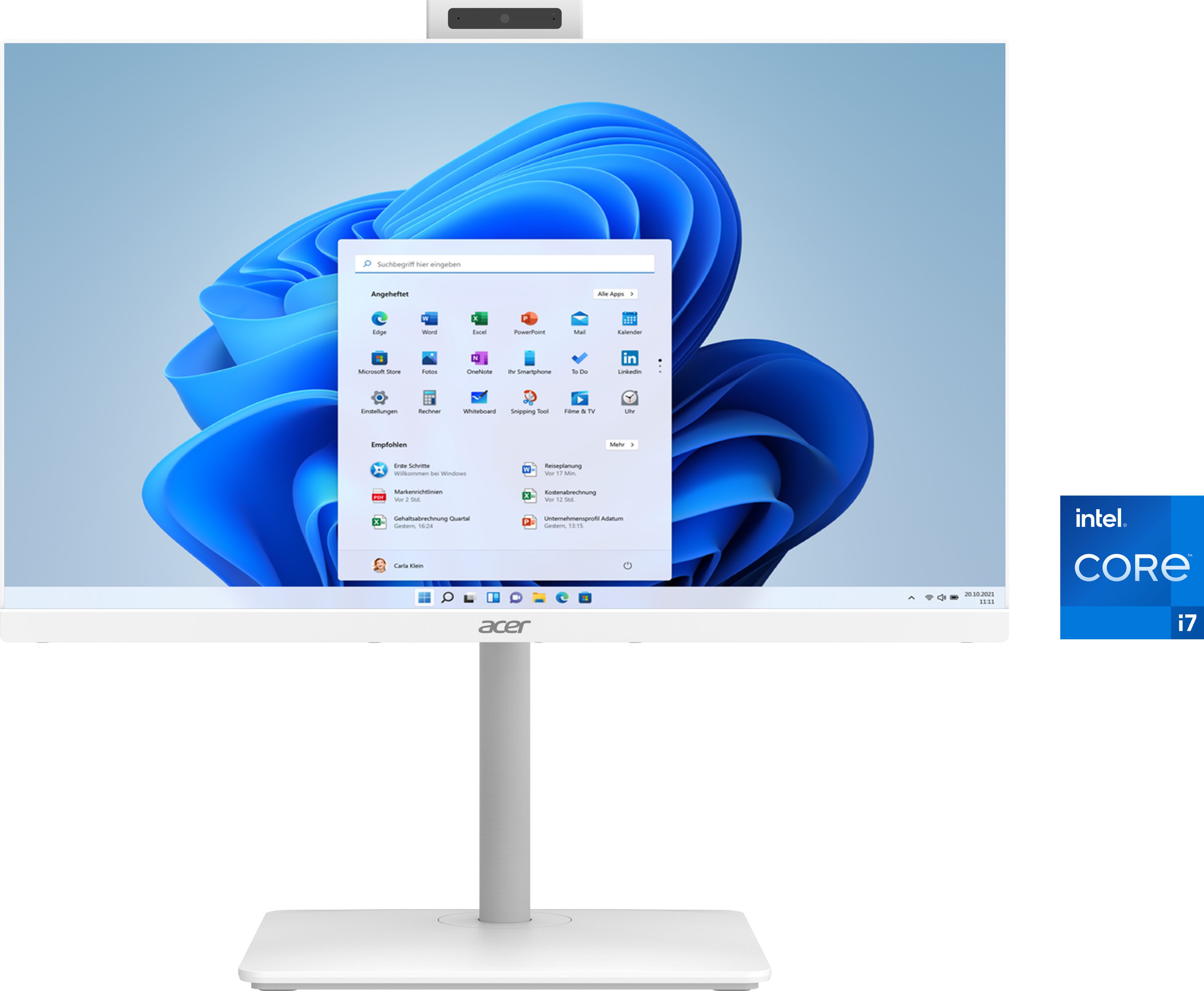 Acer Aspire C27-A All-in-One PC (27 Zoll, Intel Core i7 1355U, Intel® Iris® Xe Graphics, 16 GB RAM, 1024 GB SSD)