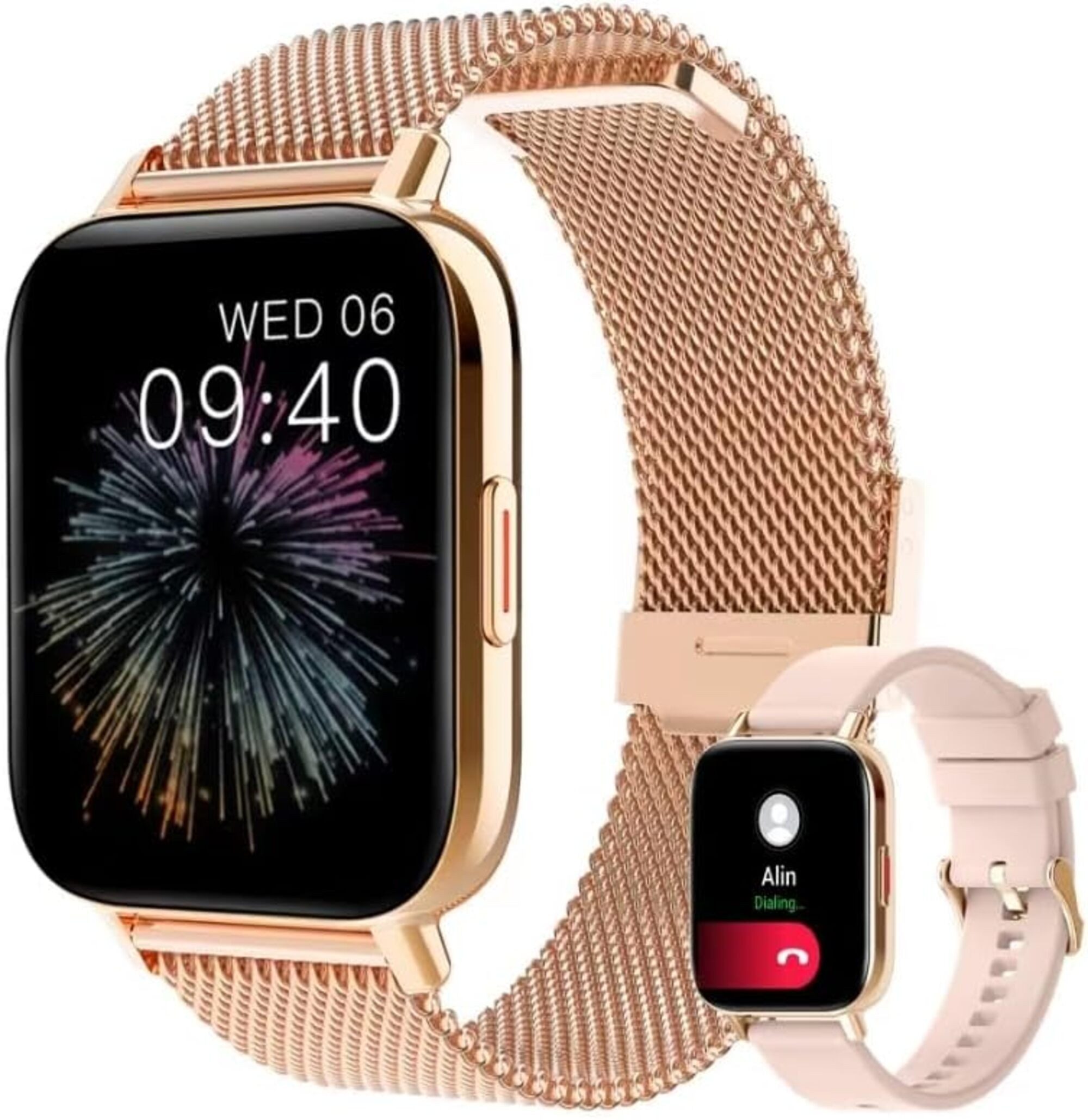 Lige Luxus Smartwatch fur Herren Echtzeit Blutdruckmessung & Herzfrequenz Smartwatch (1,83 Zoll, Android iOS), mit EKG Funktion, Bluetooth Anrufe, SpO2 Überwachung, 100+ Sportmodi