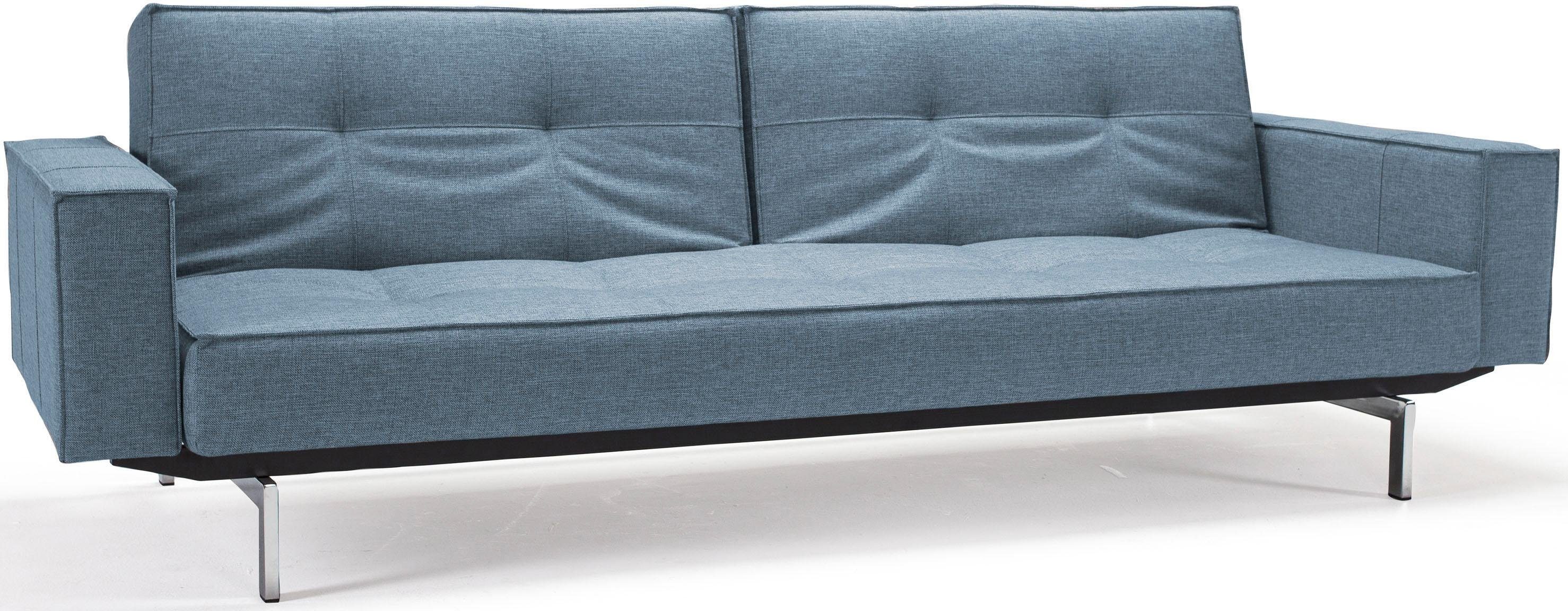 INNOVATION LIVING ™ Schlafsofa Splitback, mit chromglänzenden Beinen, in skandinavischen Design