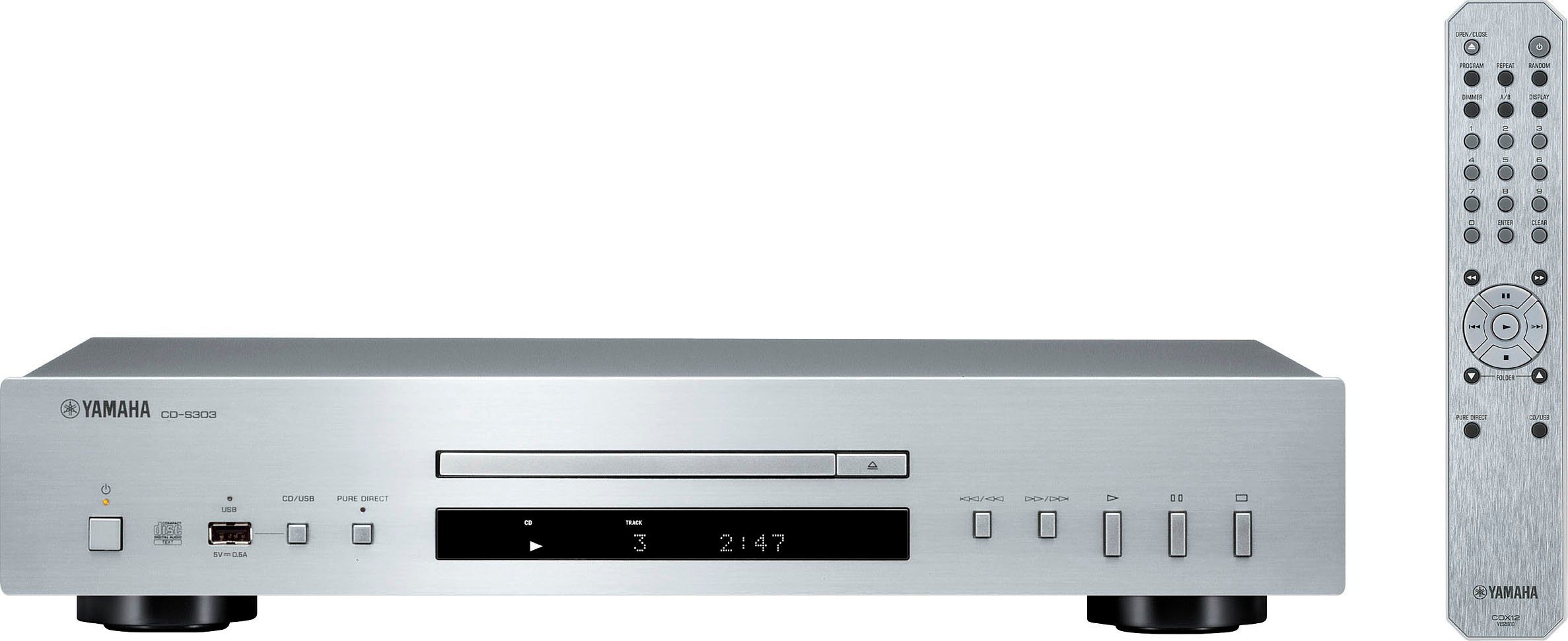 Yamaha CD-S303 CD-Player (CD, Displaybeleuchtung, USB-Audiowiedergabe)