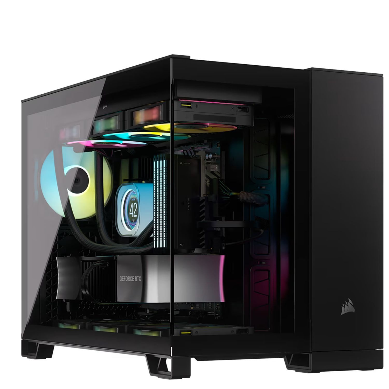 SYSTEMTREFF Mini-PC (AMD Ryzen 7 7800X3D, Nvidia GeForce RTX 5090, 32 GB RAM, 1000 GB SSD, Wasserkühlung)