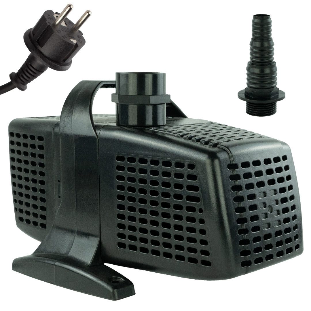 KERRY Teichpumpe 230 V – 20.000 L/H, 10m Kabel, 7,5m Förderhöhe, Vorfilter, 420 Watt