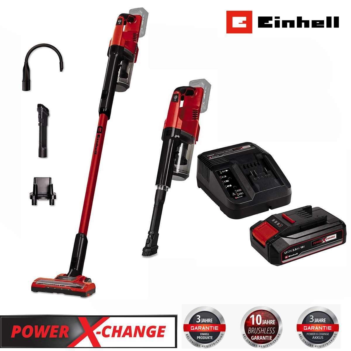 Einhell Akku-Stielstaubsauger Einhell Akku-Stielstaubsauger TE-SV 18 Li-18V+ Akku 2.5 Ah + Ladegerät
