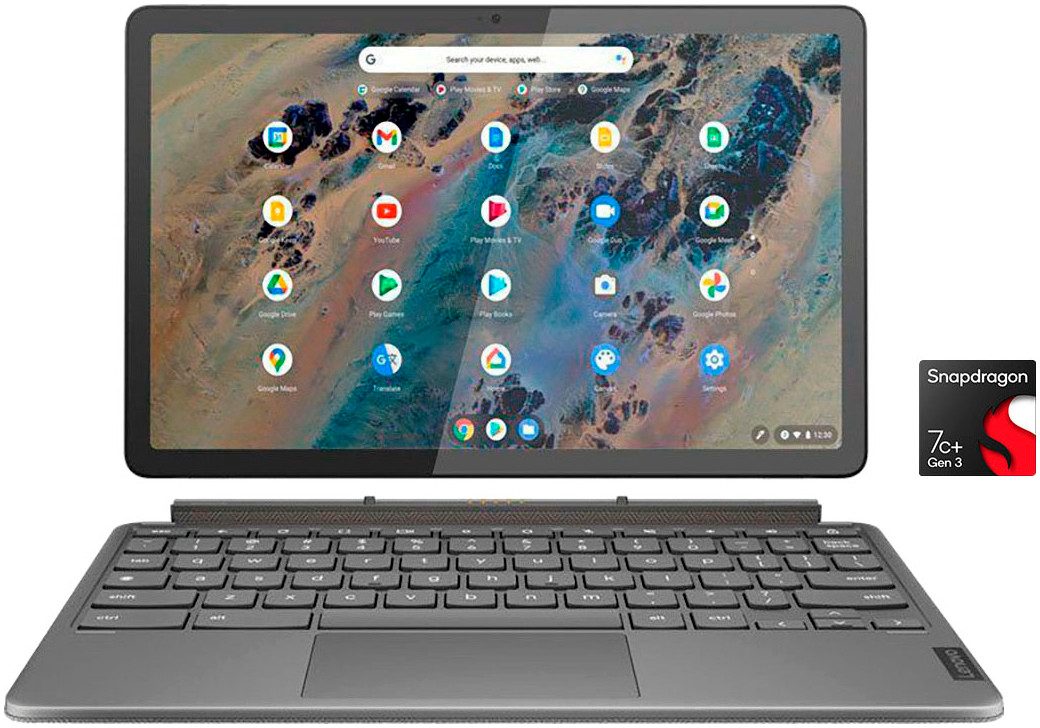 Lenovo IdeaPad Duet 3 Chrome 11Q727 Chromebook (27,81 cm/10,95 Zoll, Qualcomm 7c 7c Gen 2, Adreno, 128 GB SSD, ChromeOS, 2-in-1 Laptop mit 2K IPS Touch Display)