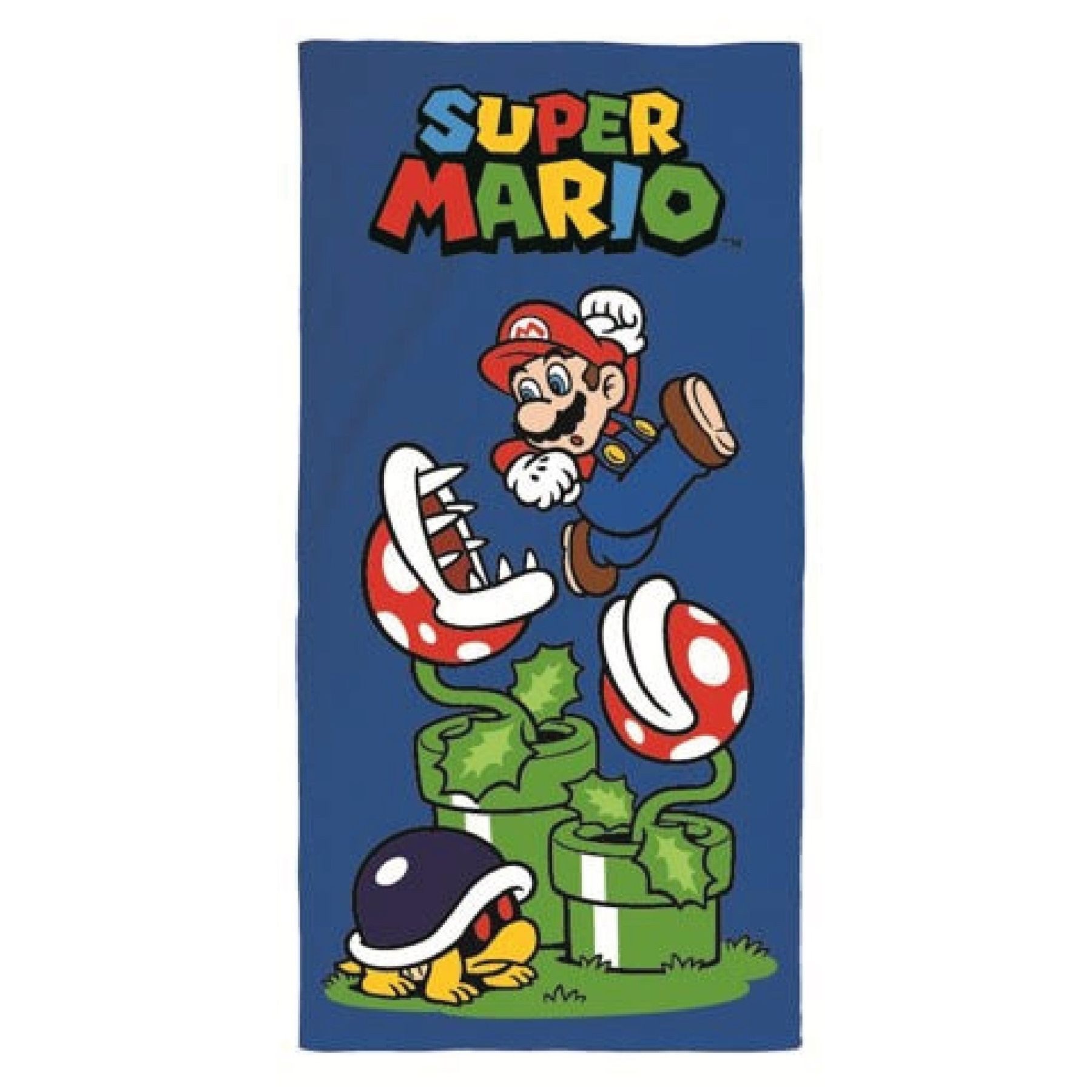 Super Mario Strandtuch Kinder – Flauschiges Mikrofaser-Badetuch 140x70 cm