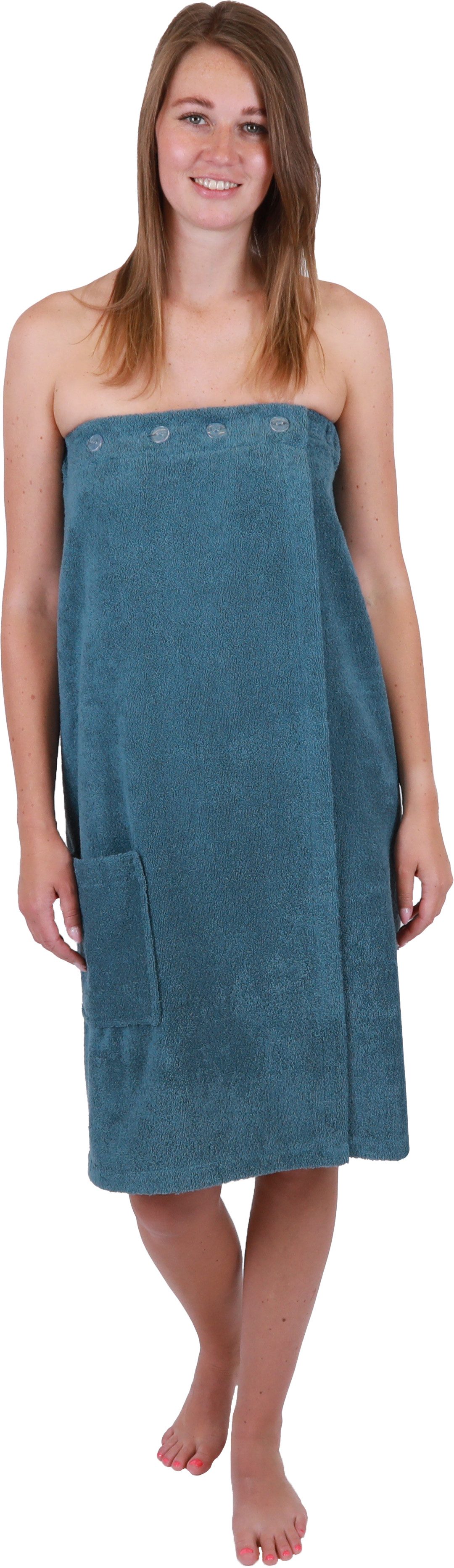 Betz Kilt Frottee Saunakilt BERLIN mit Knöpfen für Damen 420 g/m², Baumwolle