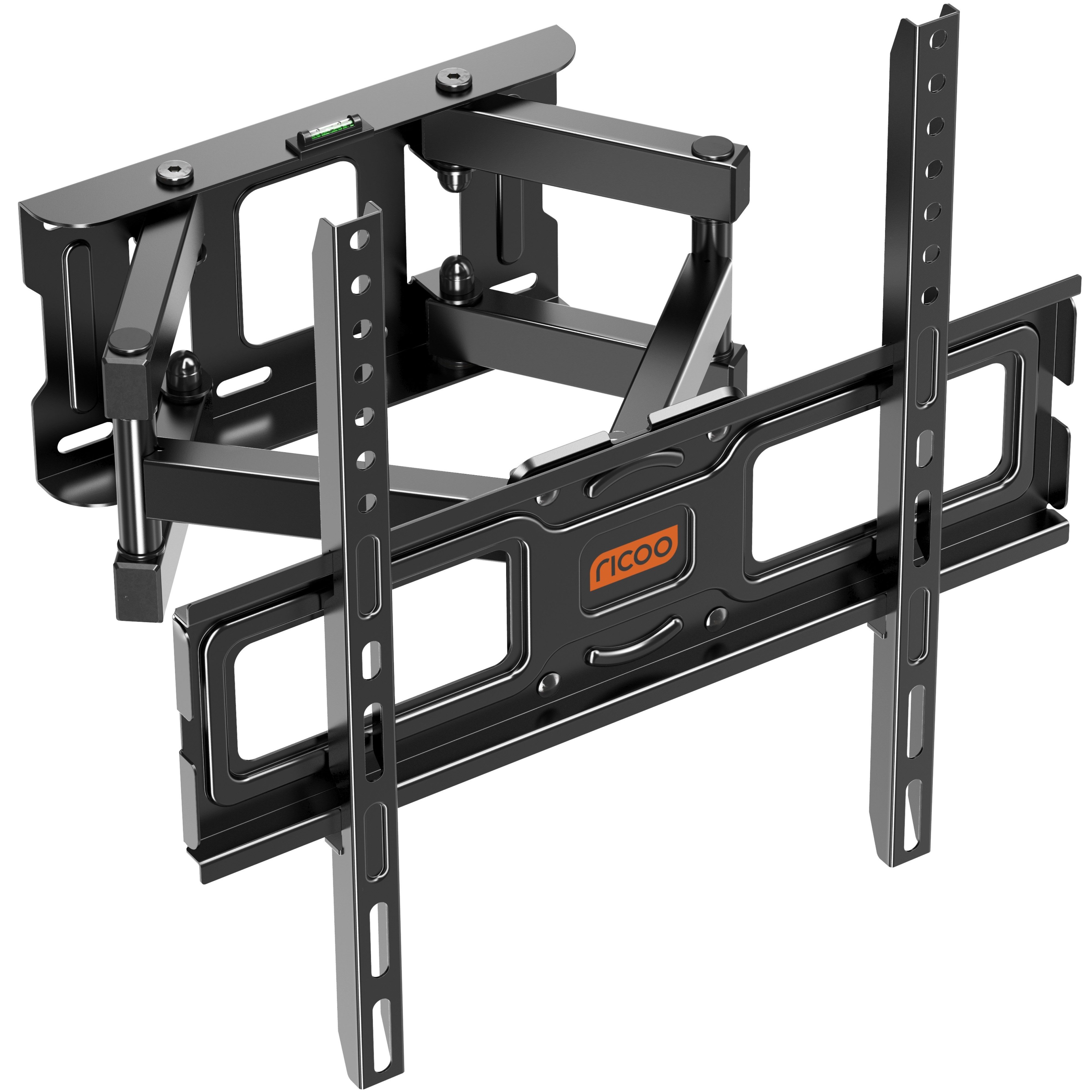RICOO TV-Wandhalterung TV Wandhalterung 43" 47" 50" 55" 65" max 50 Kg schwenkbar S5244, (bis 65 Zoll, VESA 200x200 bis 400x400, 1-tlg., vollbeweglich ausziehbar neigbar ausziehbar 31" bis 65" Halterung, bis 12° Neigung, bis zu 120° Schwenkung Fernseher Halter universal)