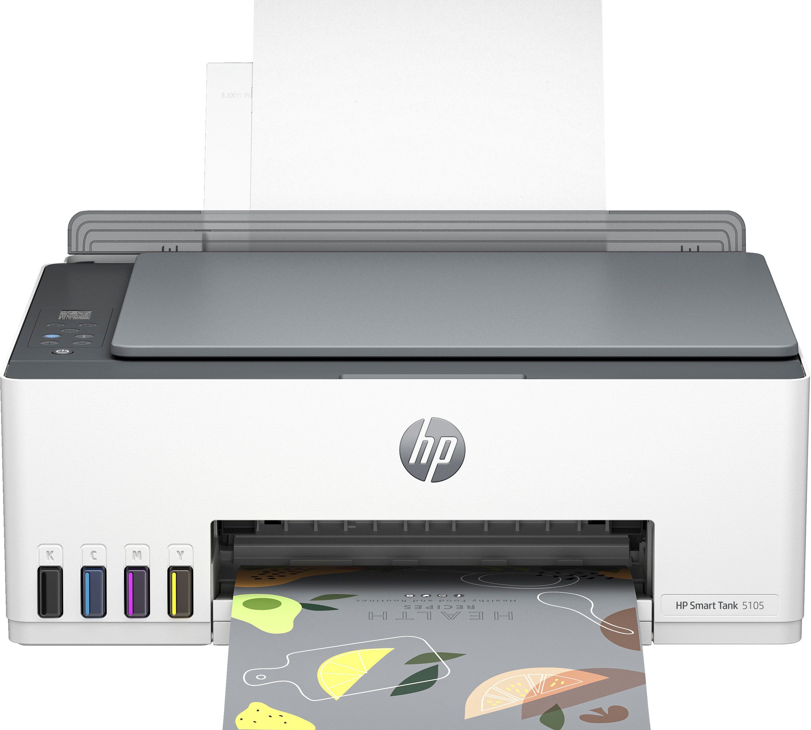 HP Smart Tank 5105 All-in-One-Drucker Multifunktionsdrucker, (Bluetooth, WLAN (Wi-Fi), kompromisslose Qualität und bis zu 3 Jahre Tinte im Lieferumfang)