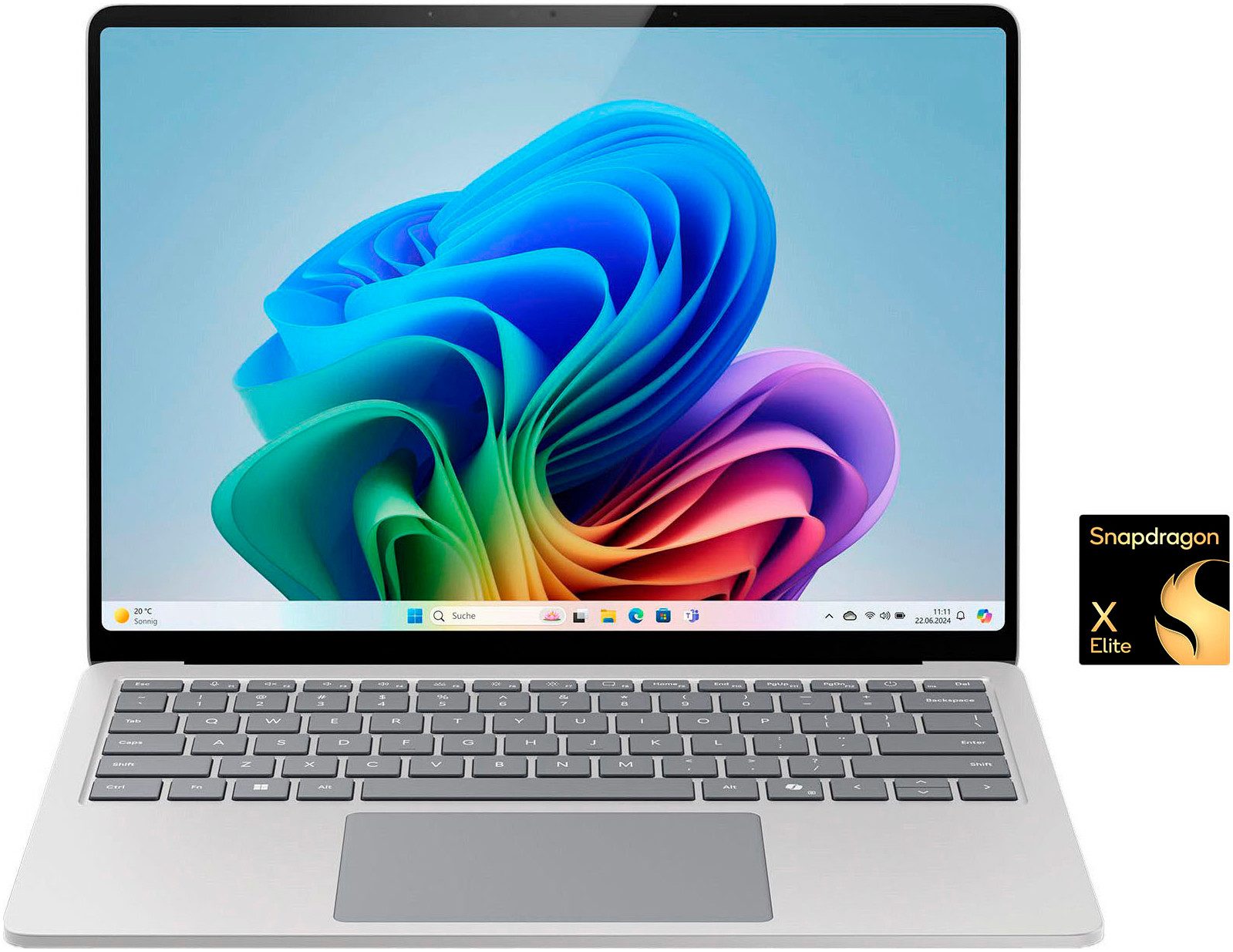 Microsoft Surface Laptop, Copilot+ PC, 15" Touch-Display, 16 GB RAM, 7. Edition Notebook (38,1 cm/15 Zoll, Snapdragon X Elite X1E-80-100, Adreno, 1000 GB SSD)