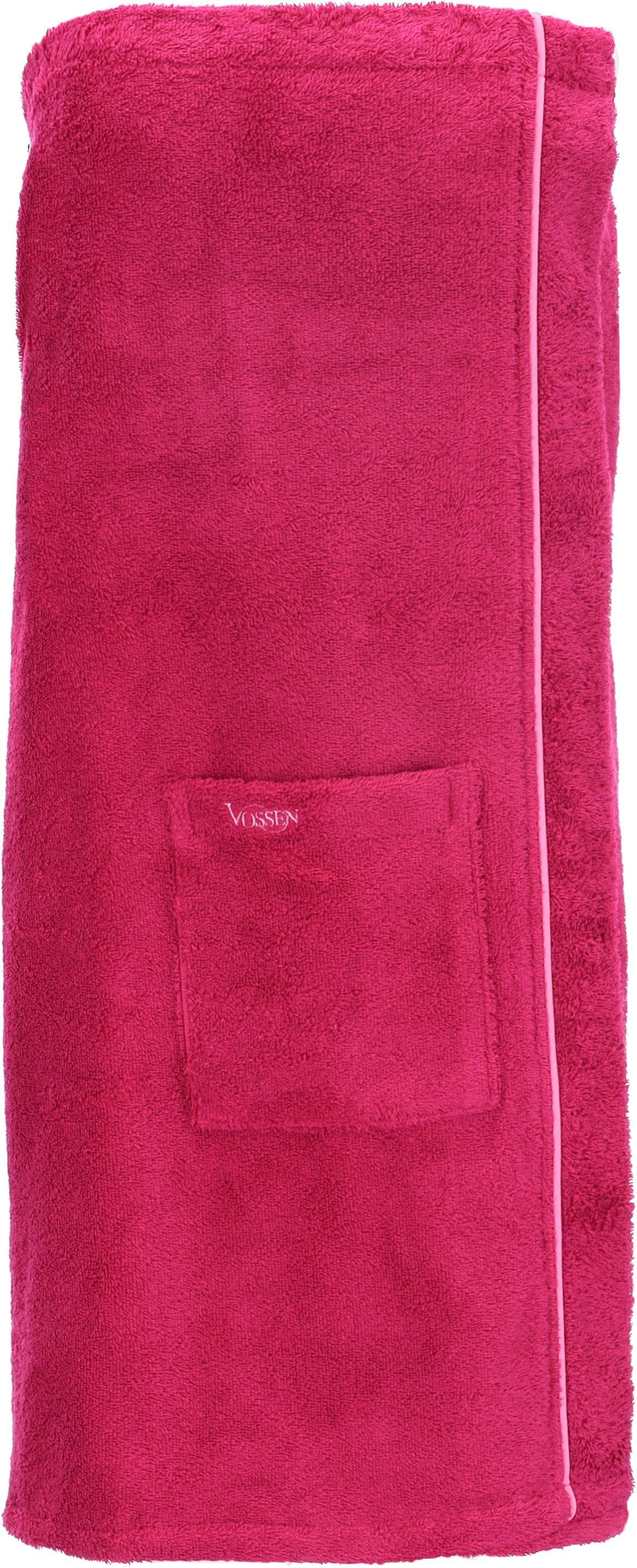 Vossen Kilt Livina, ideal für Sauna & Spa, Midilänge, Wirkfrottier, Klettverschluss