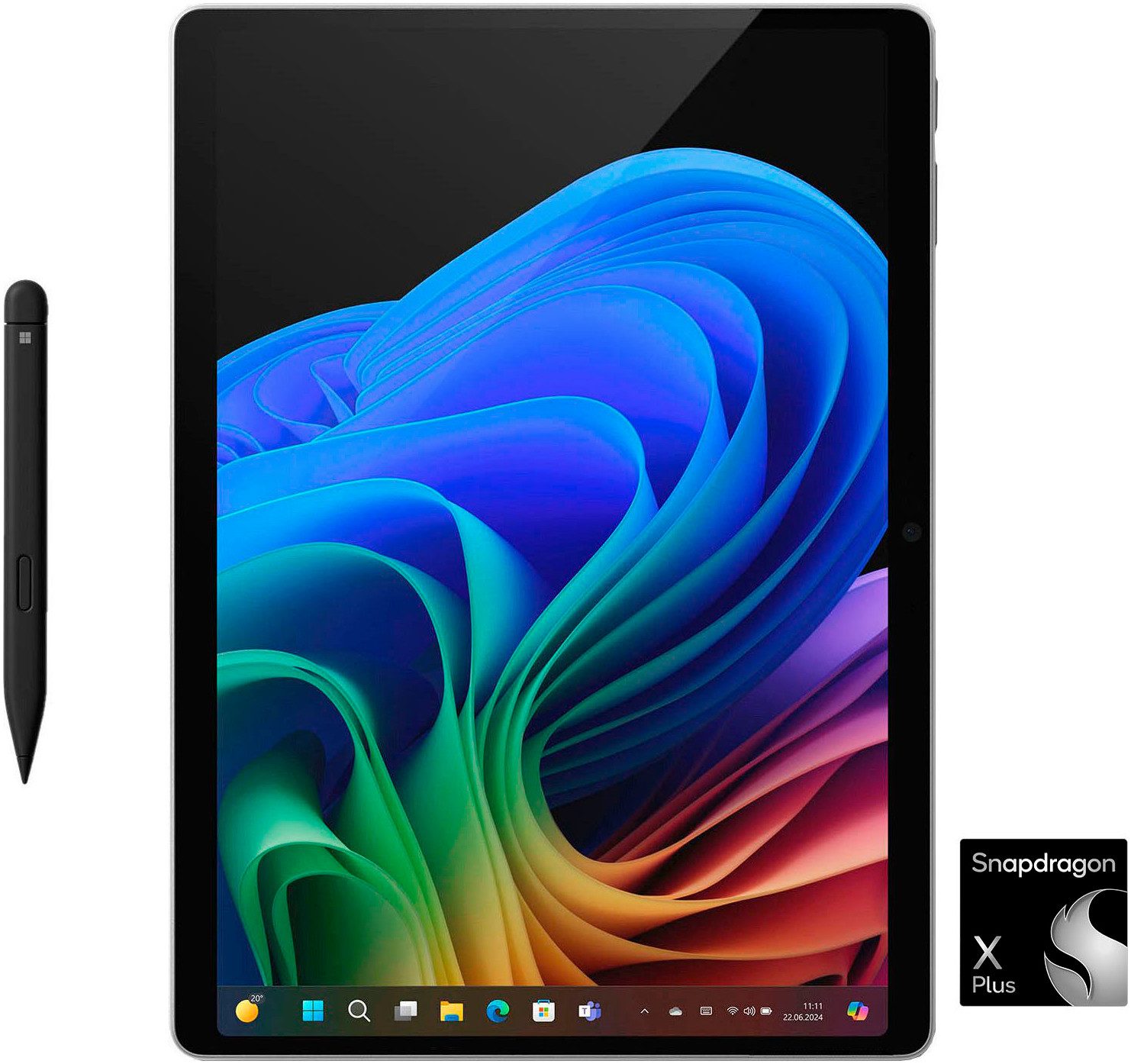 Microsoft Surface Pro, Copilot+ PC, 13" Touch-Display, 16 GB RAM, 11. Edition Convertible Notebook (33,02 cm/13 Zoll, Snapdragon X Plus X1P-64-100, Adreno, 256 GB SSD)