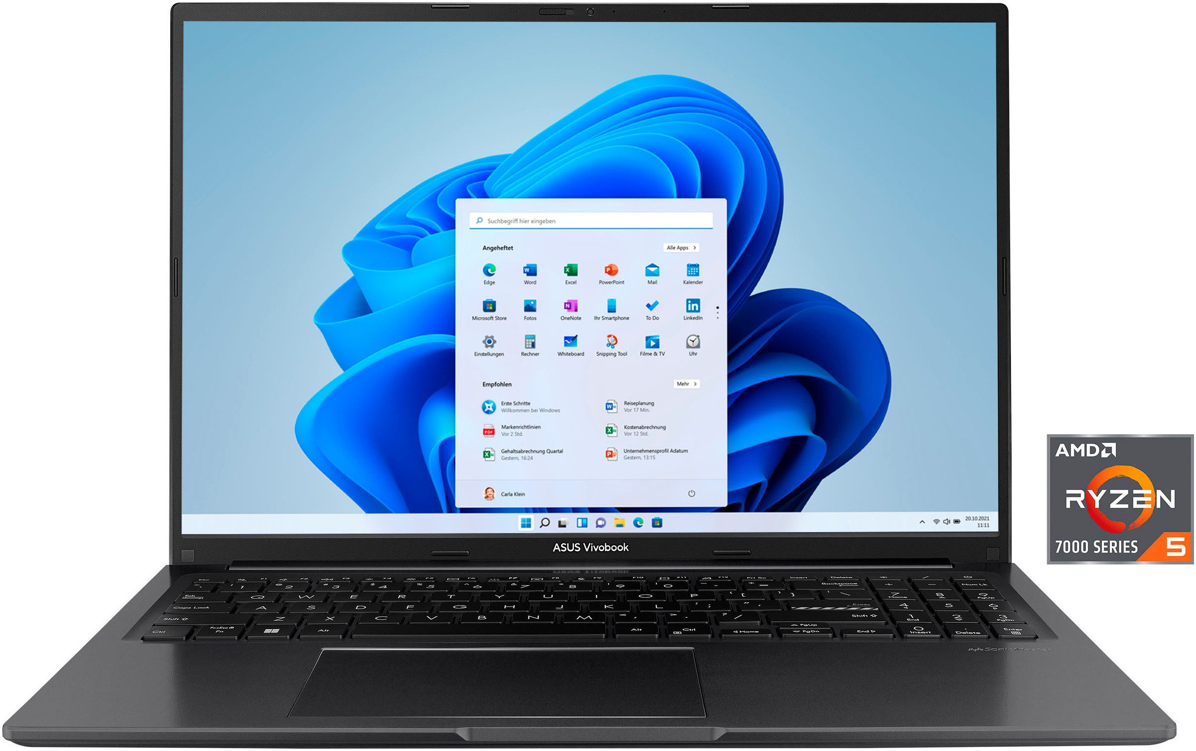 Asus Vivobook 16 M1605YA-MB606W 16GB RAM Notebook (40,6 cm/16 Zoll, AMD Ryzen 5 7430U, Radeon Graphics, 512 GB SSD)