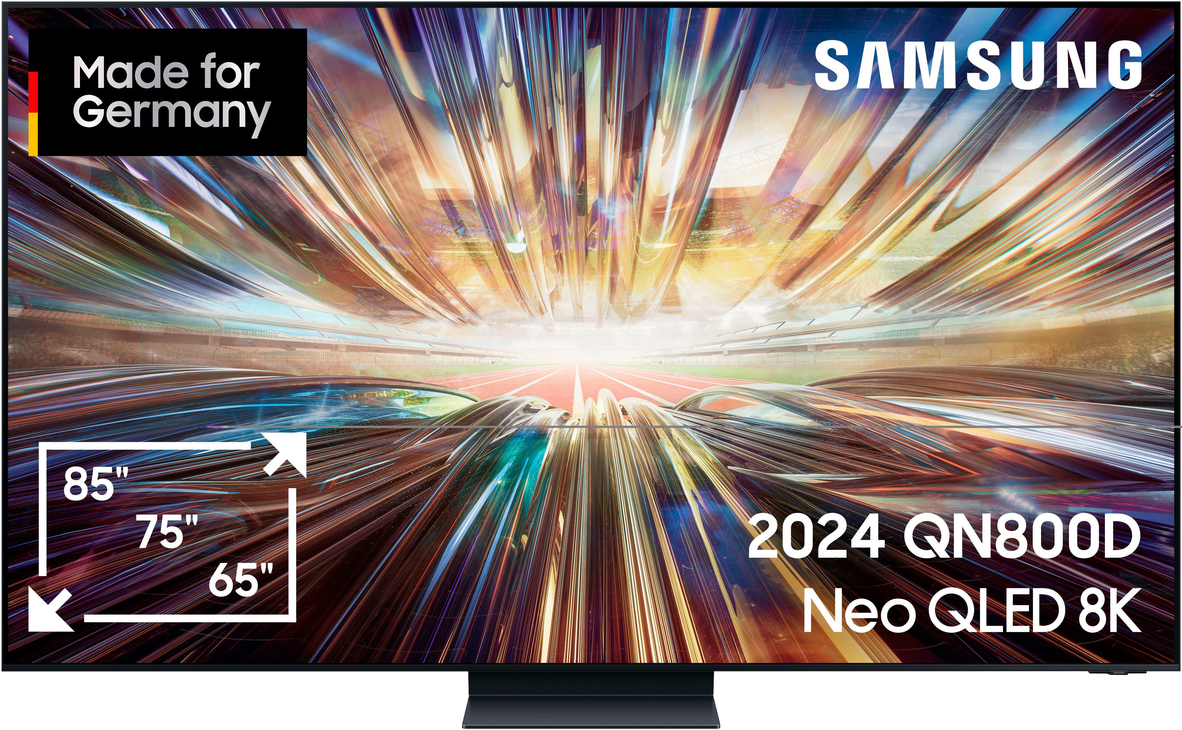 Samsung GQ65QN800DT QLED Mini LED-Fernseher (163 cm/65 Zoll, 8K Ultra HD, Smart-TV, Neural Quantum 8K AI Gen2 Prozessor, bis zu 165Hz, AI Upscaling, KI TV)