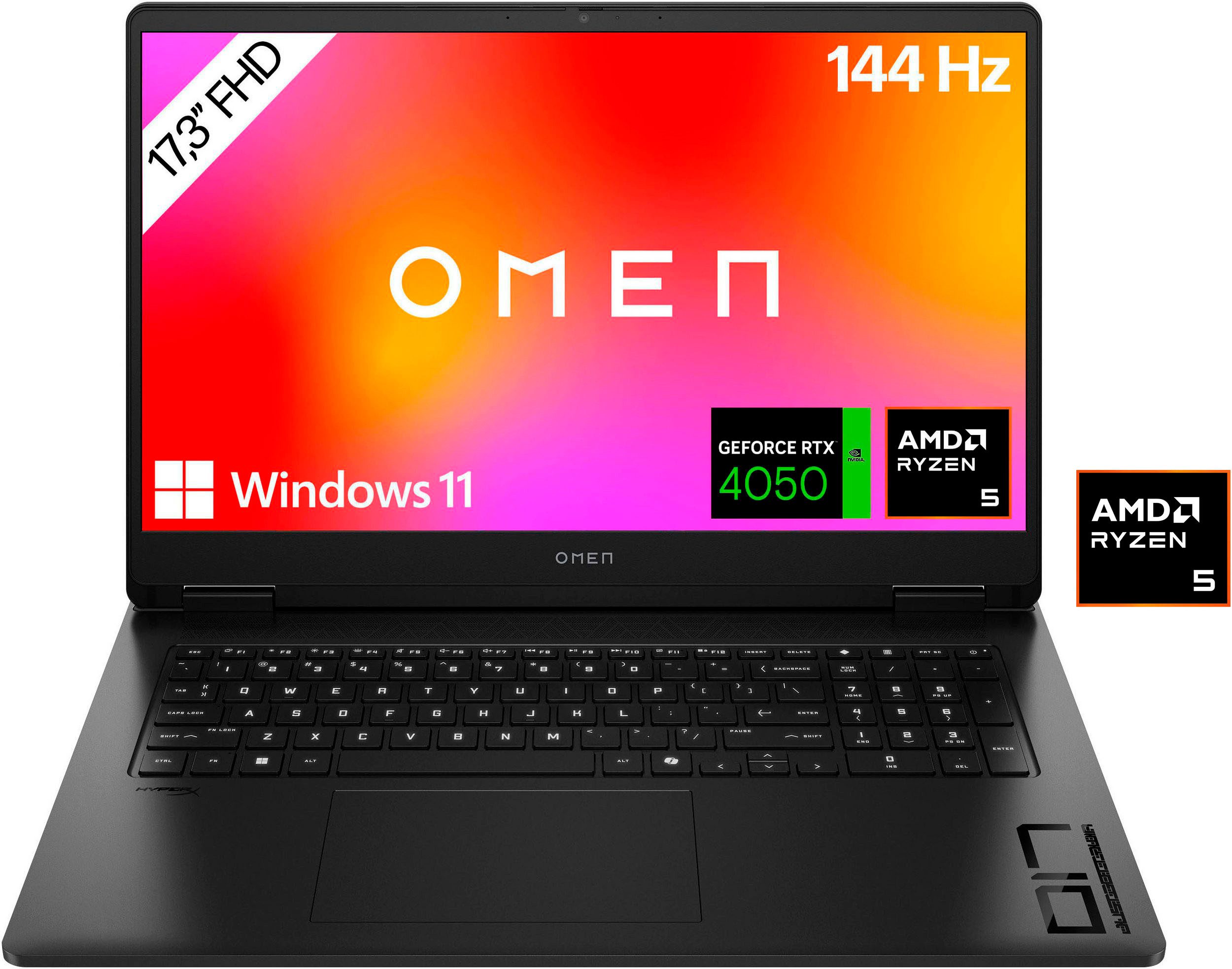 HP Omen 17-db0051ng Gaming-Notebook (43,9 cm/17,3 Zoll, AMD Ryzen 5 8645HS, GeForce RTX 4050, 512 GB SSD)
