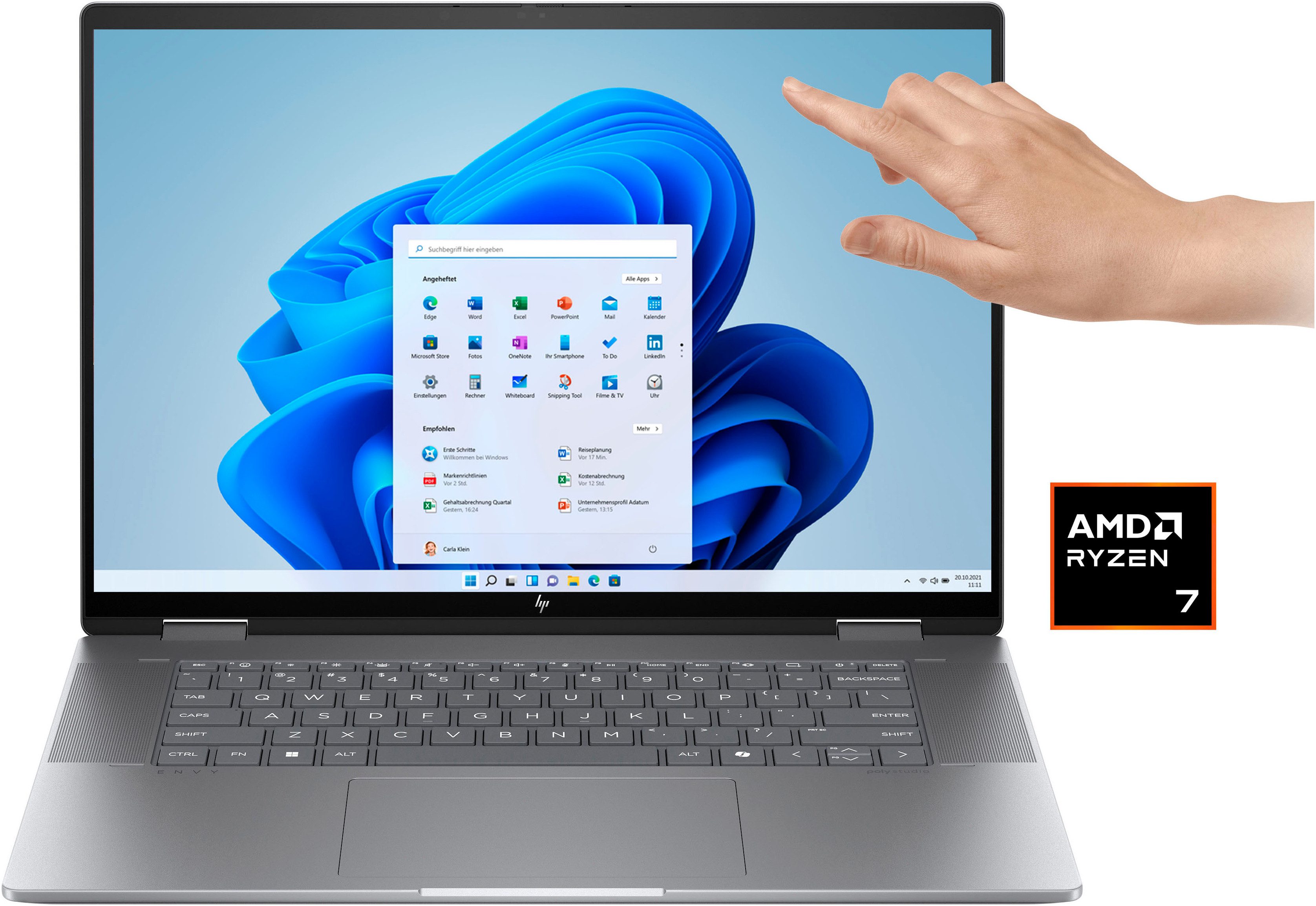 HP Envy 16-ad0275ng Convertible Notebook (40,64 cm/16 Zoll, AMD Ryzen 7 8840HS, Radeon Graphics, 512 GB SSD)