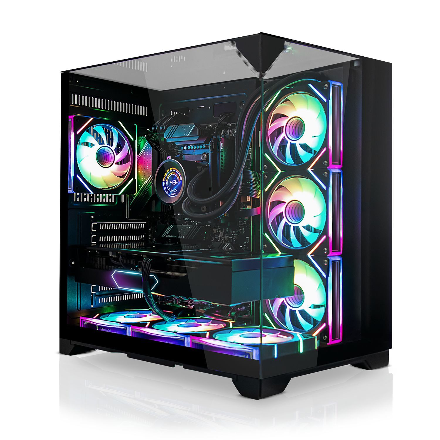 SYSTEMTREFF Gaming-PC (Intel Core i7 14700KF, Nvidia GeForce RTX 5070 Ti, 32 GB RAM, 1000 GB SSD, Wasserkühlung)