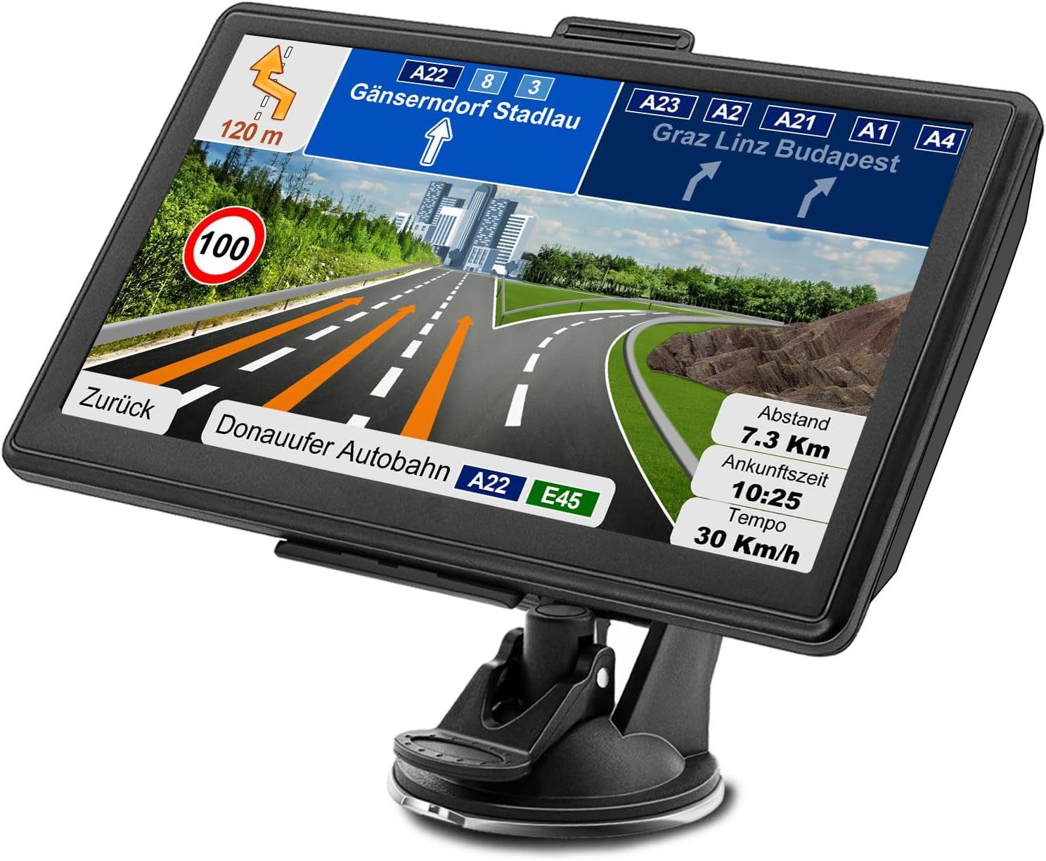 Coonoor für Auto Navigation PKW-Navigationsgerät (8GB+256MB EU Karte) Navigationsgerät (Karten-Updates)