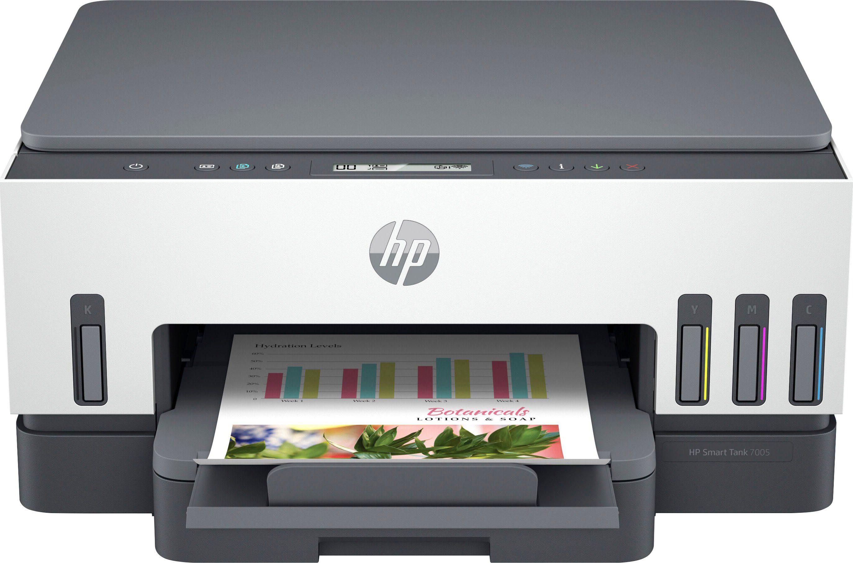 HP Smart Tank 7005 Multifunktionsdrucker, (Bluetooth, WLAN (Wi-Fi), Wi-Fi Direct, Tintentank inklusive Tinte für bis zu 3 Jahre drucken)